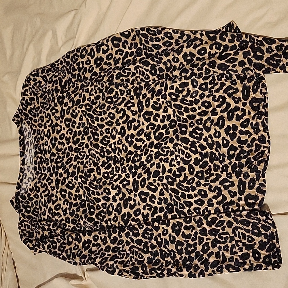 Leopard print long sleeve shirt
